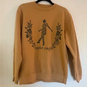 Taylor Swift Folklore Era Still On That Tightrope Crewneck Yellow Size Small
